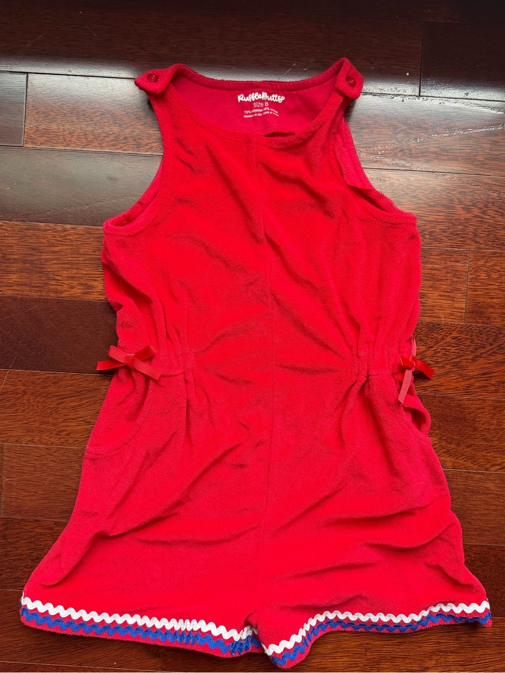 Ruffle Butts girls swim cover up - USA / Patriotic